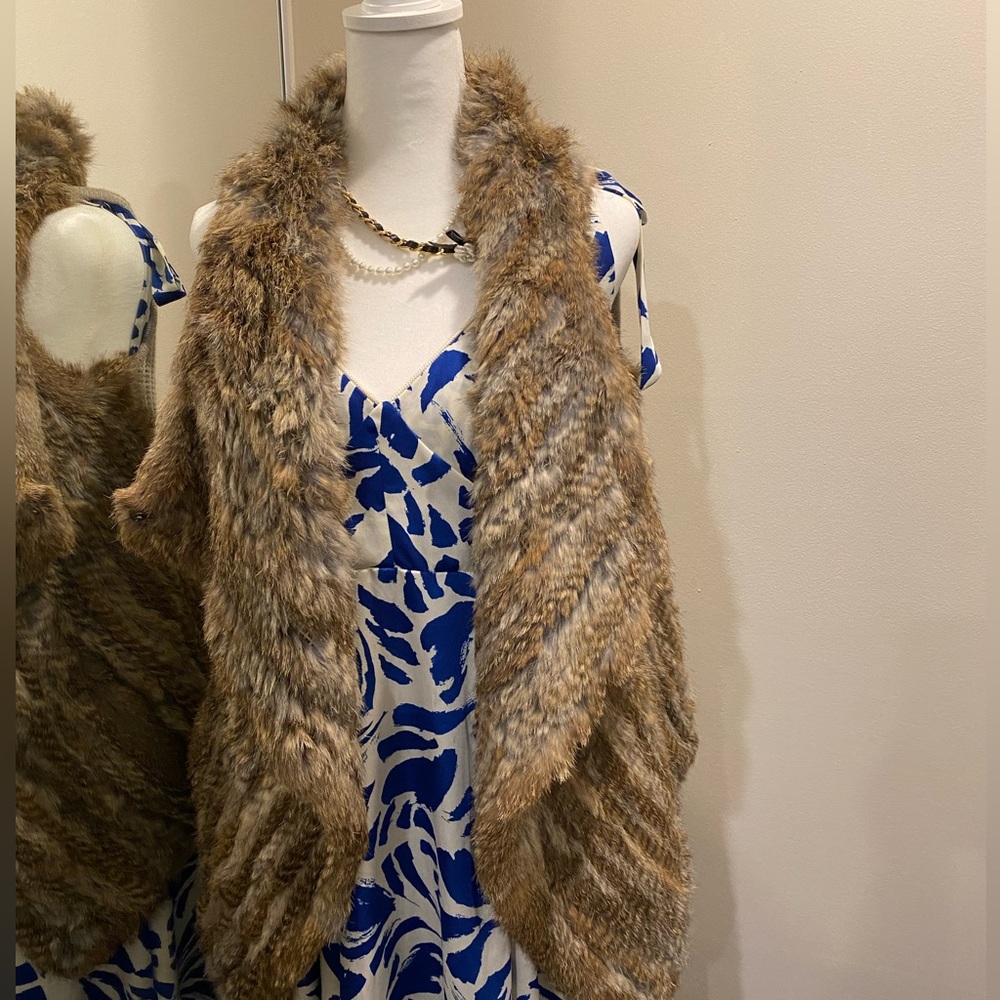 Bloomingdales rabbit fur & Cashmere vest